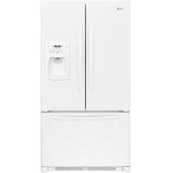 Amana AFI2538AEW 25.0 cu. ft. Refrigerator with Glass Shelves, Adjustable Door Bins & External Ice/Water Dispenser