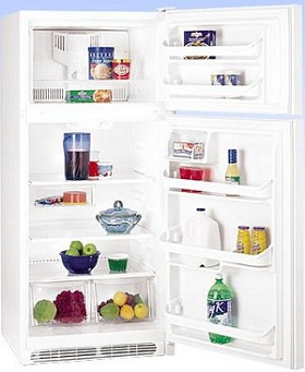 Frigidaire NFTR18X4LW 18.2 cu. ft. Top Freezer Refrigerator, 2 Adjustable Glass Shelves, 2 Humidity Controlled Crispers, Clear Dairy Door, Ready-Select Controls