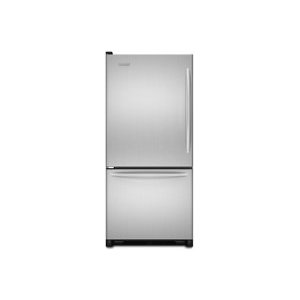 KitchenAid KBLS19KTMS Architect Series II 18.5 cu. ft. Freestanding Bottom Freezer Refrigerator, Stainless Steel, Left