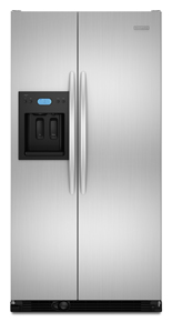 KitchenAid Architect II KSCS25FVSS 24.5 cu. ft. Side by Side Refrigerator, Spillproof Glass Shelves, Gallon Door Storage, Humidity-Controlled Crisper, External Ice/Water Dispenser, Stainless Steel