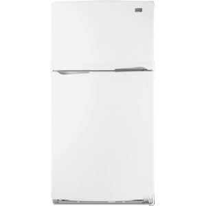 Maytag M0RXEMMWW 19.7 cu. ft. Top-Freezer Refrigerator with Factory Installed Automatic Ice Maker, Adjustable Glass Shelves, Gallon Door Bins and ADA Compliant: White