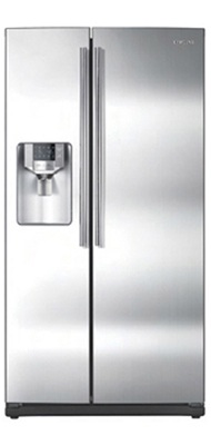 Samsung RS265TDPN 26 cu. ft. Side by Side Refrigerator, 4 Spill Proof Glass Shelves, Twin Cooling System, Power Freeze/Cool Options, In-door Icemaker, External Filtered Water/Ice Dispenser