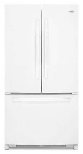 Whirlpool GX5FHDXVQ 24.8 cu. ft. French Door Refrigerator, SpillProof Shelves, IceMaker, Automatic Defrost, White