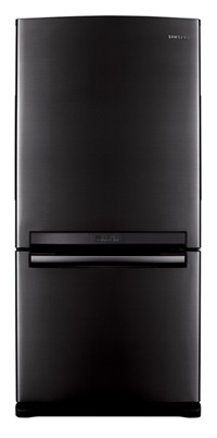 Samsung RB195ACBP 18 cu. ft. Counter-Depth Bottom-Freezer Refrigerator, Slide Out Glass Shelves, Twin Cooling, LED Lighting, External Digital Controls, Power Freeze/Cool, Ice Maker