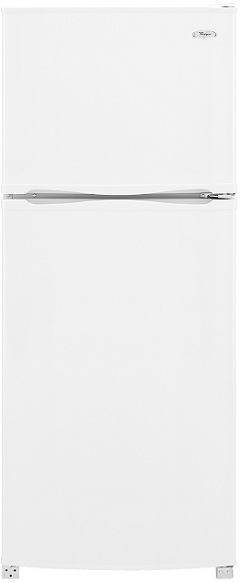 Whirlpool ET0MSRXTQ 9.7 cu. ft. Top-Freezer Refrigerator, 2 Glass Shelves, Clear Humidity-Controlled Crisper, Reversible Door Swing